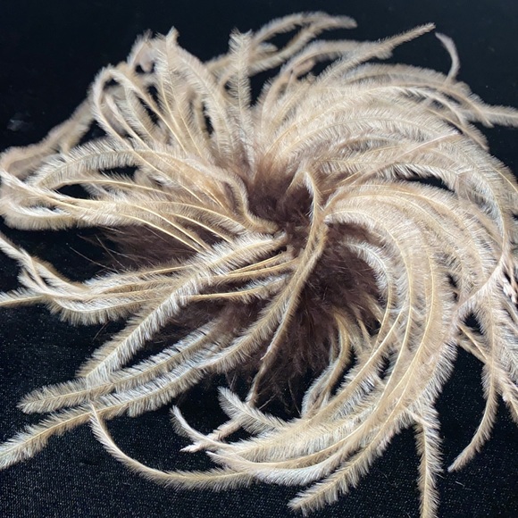 Vintage Ostrich Feather Feather Flowers Brown/Camel Color Mother Plucker… - Picture 1 of 9